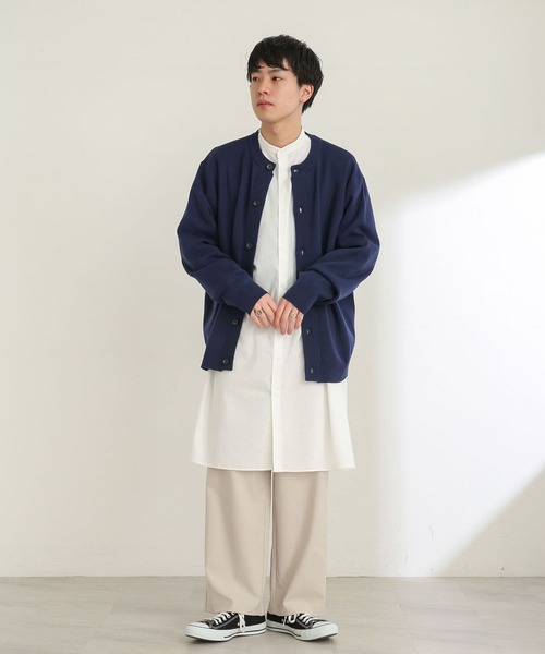 バンドカラーロングシャツ - SOÉJU online store｜上質な大人の