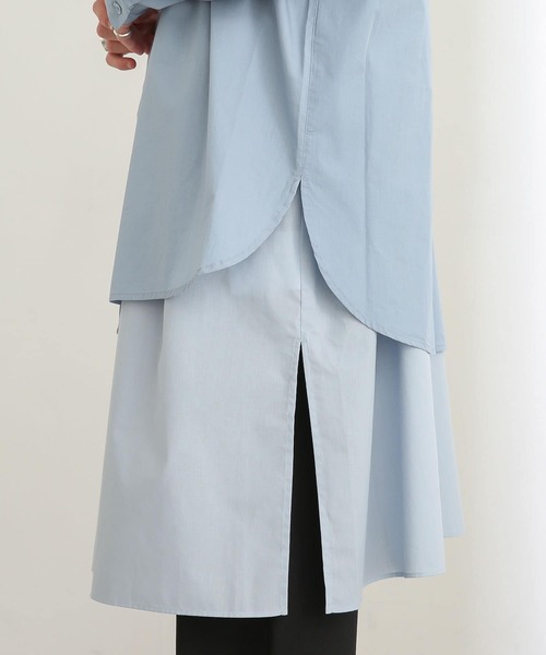 SENSE OF PLACE by URBAN RESEARCH（センスオブプレイスバイアーバンリサーチ）の「バンドカラーロングシャツ（シャツ/ブラウス・メンズ・ホワイト/ライトブルー・MEDIUM/LARGE）」の13枚目の写真