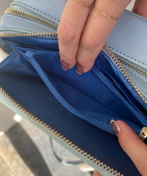 DouDou（ドゥドゥ）の「【新色追加】【WEB限定】メッシュサイフショルダー（ショルダーバッグ・レディース・サックスブルー/ブラック/ベージュ/アイボリー・FREE）」の11枚目の写真