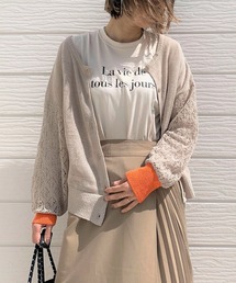 Q | 透かし編みショートカーデ(カーディガン/ボレロ)