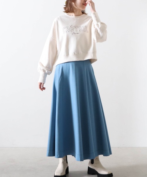 Cheek(チーク)の「刺繍裏毛プルオーバー(スウェット・レディース・グレー/イエロー/オフホワイト・MEDIUM)」の16枚目の写真