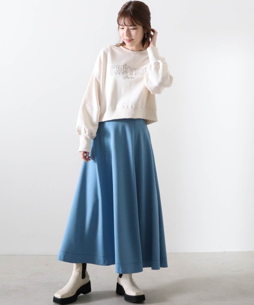 Cheek(チーク)の「刺繍裏毛プルオーバー(スウェット・レディース・グレー/イエロー/オフホワイト・MEDIUM)」の17枚目の写真