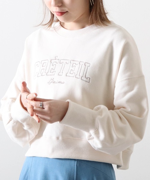 Cheek(チーク)の「刺繍裏毛プルオーバー(スウェット・レディース・グレー/イエロー/オフホワイト・MEDIUM)」の19枚目の写真