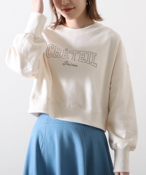 Cheek(チーク)の「刺繍裏毛プルオーバー(スウェット・レディース・グレー/イエロー/オフホワイト・MEDIUM)」の20枚目の写真