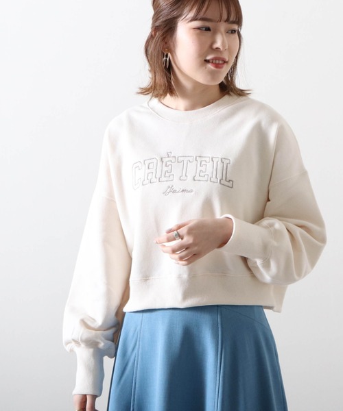 Cheek(チーク)の「刺繍裏毛プルオーバー(スウェット・レディース・グレー/イエロー/オフホワイト・MEDIUM)」の21枚目の写真