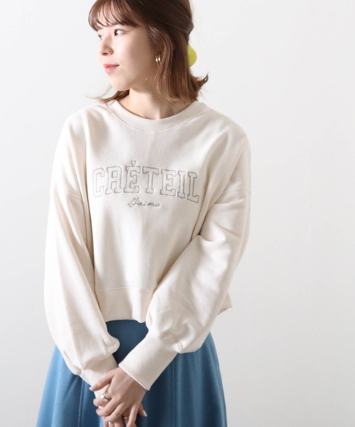 Cheek(チーク)の「刺繍裏毛プルオーバー(スウェット・レディース・グレー/イエロー/オフホワイト・MEDIUM)」の22枚目の写真