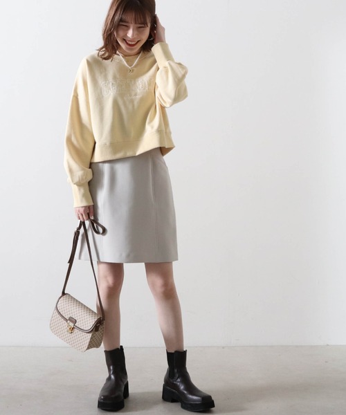 Cheek(チーク)の「刺繍裏毛プルオーバー(スウェット・レディース・グレー/イエロー/オフホワイト・MEDIUM)」の7枚目の写真