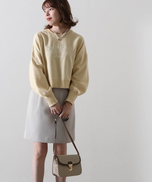 Cheek(チーク)の「刺繍裏毛プルオーバー(スウェット・レディース・グレー/イエロー/オフホワイト・MEDIUM)」の8枚目の写真