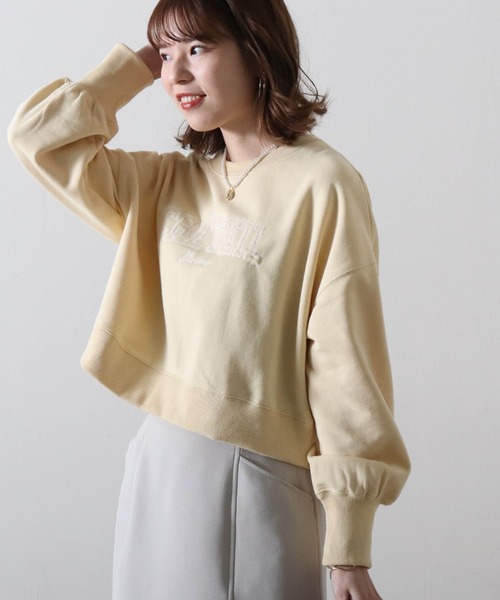 Cheek(チーク)の「刺繍裏毛プルオーバー(スウェット・レディース・グレー/イエロー/オフホワイト・MEDIUM)」の14枚目の写真