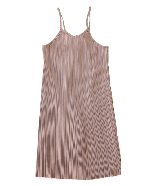 antiqua（アンティカ）の「ランダムプリーツキャミワンピース（ワンピース・キッズ・ベージュ/ブラック・5/3/6/4）」の12枚目の写真