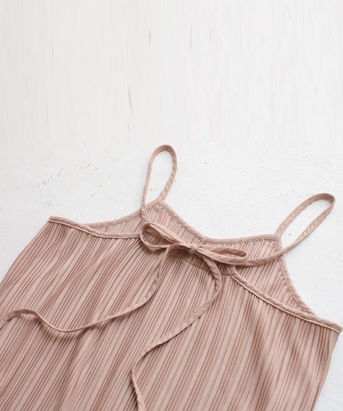 antiqua（アンティカ）の「ランダムプリーツキャミワンピース（ワンピース・キッズ・ベージュ/ブラック・5/3/6/4）」の13枚目の写真