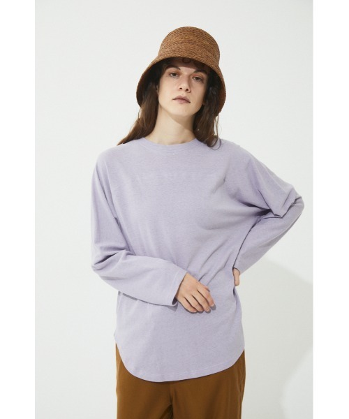 BLACK BY MOUSSY(ブラックバイマウジー)の「foot ball longsleeve t-shirt(フットボールロングスリーブTシャツ)(Tシャツ/カットソー・レディース・ライトブルー/パープル/ホワイト/ピンク・FREE)」の4枚目の写真