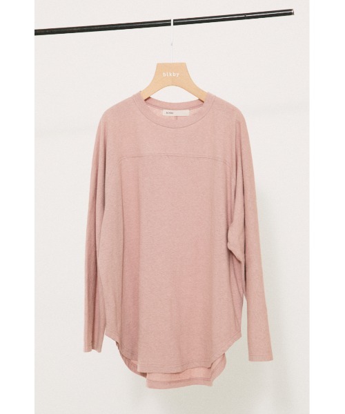 BLACK BY MOUSSY(ブラックバイマウジー)の「foot ball longsleeve t-shirt(フットボールロングスリーブTシャツ)(Tシャツ/カットソー・レディース・ライトブルー/パープル/ホワイト/ピンク・FREE)」の1枚目の写真
