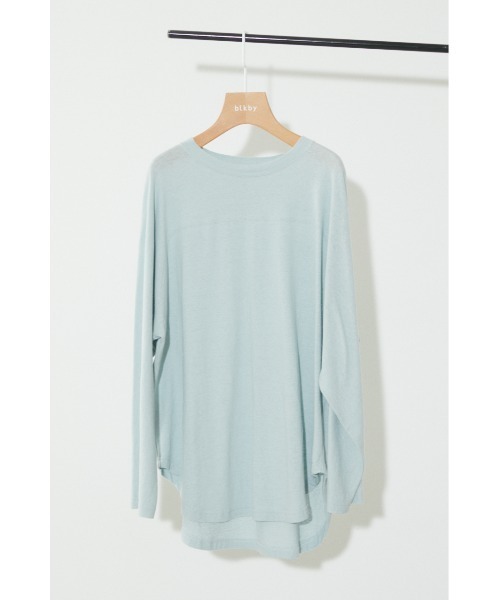 BLACK BY MOUSSY(ブラックバイマウジー)の「foot ball longsleeve t-shirt(フットボールロングスリーブTシャツ)(Tシャツ/カットソー・レディース・ライトブルー/パープル/ホワイト/ピンク・FREE)」の3枚目の写真