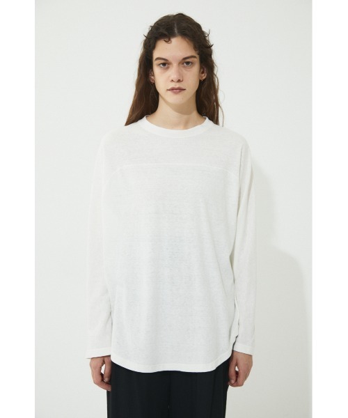 BLACK BY MOUSSY(ブラックバイマウジー)の「foot ball longsleeve t-shirt(フットボールロングスリーブTシャツ)(Tシャツ/カットソー・レディース・ライトブルー/パープル/ホワイト/ピンク・FREE)」の9枚目の写真