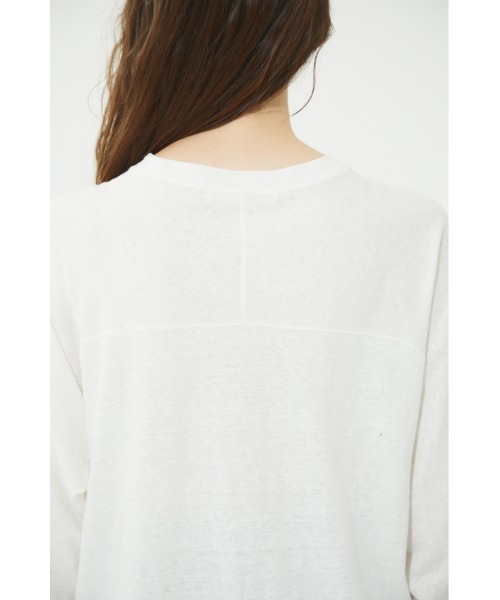 BLACK BY MOUSSY(ブラックバイマウジー)の「foot ball longsleeve t-shirt(フットボールロングスリーブTシャツ)(Tシャツ/カットソー・レディース・ライトブルー/パープル/ホワイト/ピンク・FREE)」の12枚目の写真