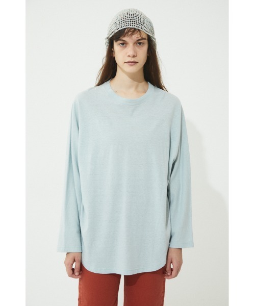 BLACK BY MOUSSY(ブラックバイマウジー)の「foot ball longsleeve t-shirt(フットボールロングスリーブTシャツ)(Tシャツ/カットソー・レディース・ライトブルー/パープル/ホワイト/ピンク・FREE)」の18枚目の写真