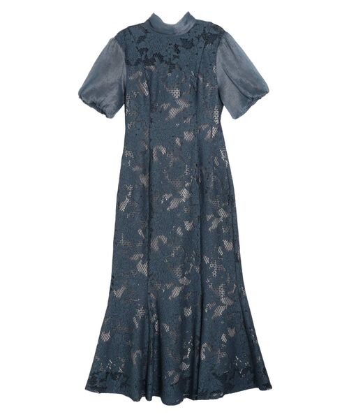 LAGUNAMOON（ラグナムーン）の「LADYジャガードレースフレアーワンピース（ドレス・レディース・ベージュ/ブルー/ブラック・SMALL/MEDIUM）」の17枚目の写真
