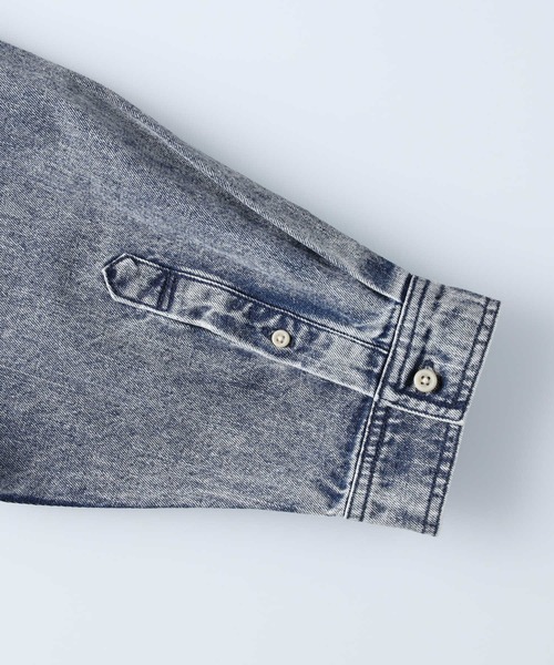 HONEYSUCKLE ROSE（ハニーサックルローズ）の「【HONEYSUCKLE ROSE】ショートデニムシャツアウター（シャツ/ブラウス・レディース・ライトインディゴブルー・L/M）」の12枚目の写真