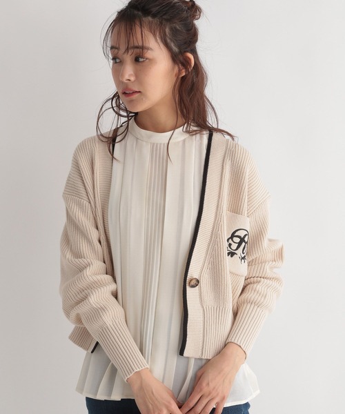Andemiu(アンデミュウ)の「カタアゼシシュウカーディガン273036(カーディガン/ボレロ・レディース・ホワイト/ブラウン/ブルー・FREE)」の11枚目の写真