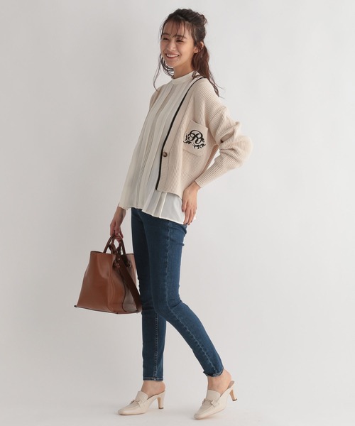 Andemiu(アンデミュウ)の「カタアゼシシュウカーディガン273036(カーディガン/ボレロ・レディース・ホワイト/ブラウン/ブルー・FREE)」の21枚目の写真