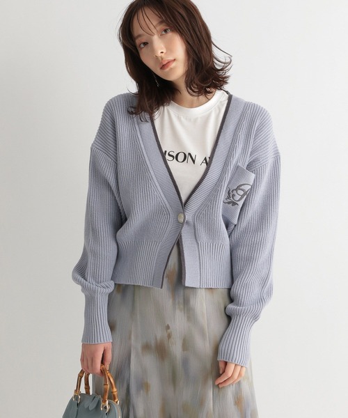 Andemiu(アンデミュウ)の「カタアゼシシュウカーディガン273036(カーディガン/ボレロ・レディース・ホワイト/ブラウン/ブルー・FREE)」の18枚目の写真