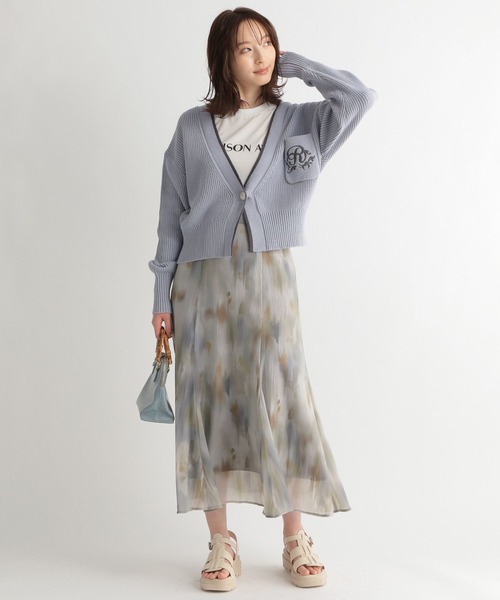 Andemiu(アンデミュウ)の「カタアゼシシュウカーディガン273036(カーディガン/ボレロ・レディース・ホワイト/ブラウン/ブルー・FREE)」の4枚目の写真