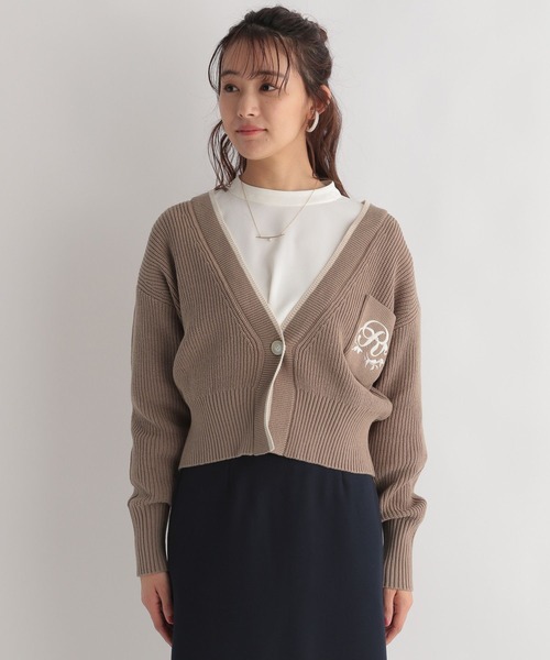 Andemiu(アンデミュウ)の「カタアゼシシュウカーディガン273036(カーディガン/ボレロ・レディース・ホワイト/ブラウン/ブルー・FREE)」の12枚目の写真