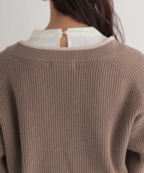 Andemiu(アンデミュウ)の「カタアゼシシュウカーディガン273036(カーディガン/ボレロ・レディース・ホワイト/ブラウン/ブルー・FREE)」の19枚目の写真