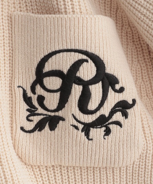 Andemiu(アンデミュウ)の「カタアゼシシュウカーディガン273036(カーディガン/ボレロ・レディース・ホワイト/ブラウン/ブルー・FREE)」の13枚目の写真