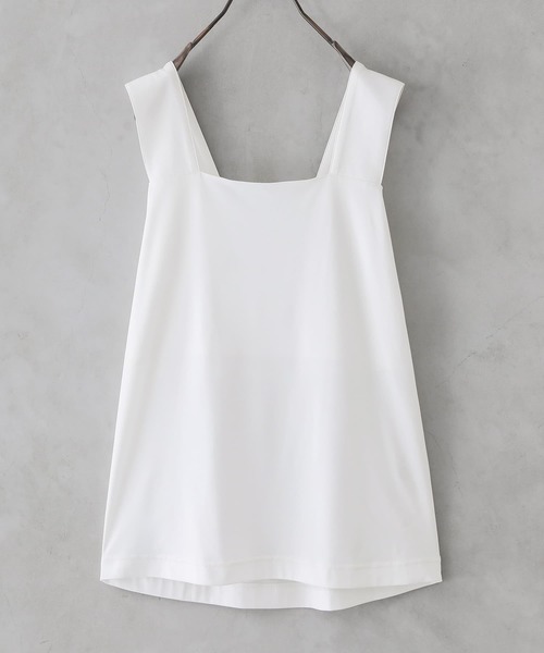 n'OrLABEL（ノアールレーベル）の「【機能素材】『スクエアタンクトップ』（タンクトップ・レディース・ブラック/オフホワイト/ピンク/ブルーグリーン/チャコール/ネイビー・LL/M/L）」の17枚目の写真