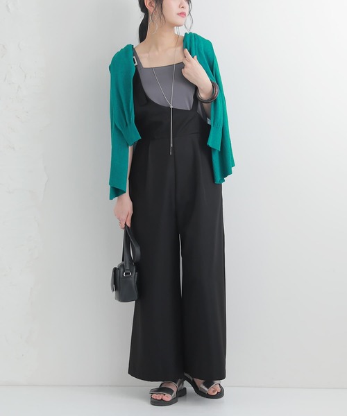 n'OrLABEL（ノアールレーベル）の「【機能素材】『スクエアタンクトップ』（タンクトップ・レディース・ブラック/オフホワイト/ピンク/ブルーグリーン/チャコール/ネイビー・LL/M/L）」の8枚目の写真