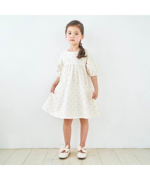 apres les cours(アプレレクール)の「2WAYビッグカラーワンピース(ワンピース・キッズ・イエロー/キナリ/ドット・140/90/110/120/80/130/100)」の17枚目の写真