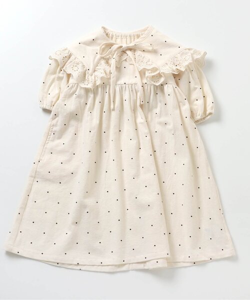 apres les cours(アプレレクール)の「2WAYビッグカラーワンピース(ワンピース・キッズ・イエロー/キナリ/ドット・140/90/110/120/80/130/100)」の9枚目の写真