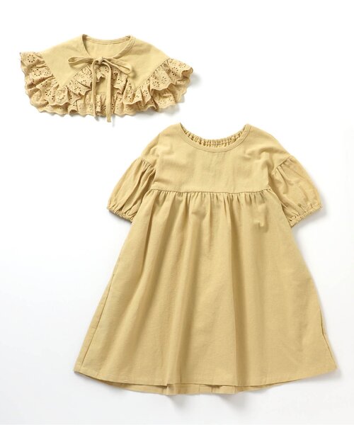 apres les cours(アプレレクール)の「2WAYビッグカラーワンピース(ワンピース・キッズ・イエロー/キナリ/ドット・140/90/110/120/80/130/100)」の7枚目の写真
