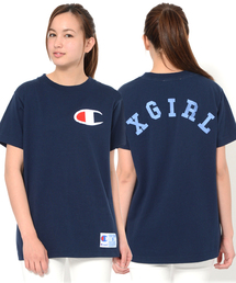 X-girl | 【SEDA7月号掲載】X-girl × CHAMPION EMBROIDERY S/S BIG TEE(Tシャツ/カットソー)