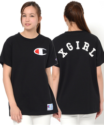X-girl | 【SEDA7月号掲載】X-girl × CHAMPION EMBROIDERY S/S BIG TEE(Tシャツ/カットソー)