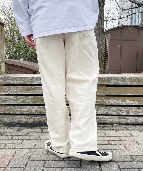 PairPair（ペアペア）の「ハイウエストギャザーパンツ(ユニセックス)（デニムパンツ・メンズ・ブラック/サックスブルー/アイボリー・MEDIUM/LARGE）」の12枚目の写真