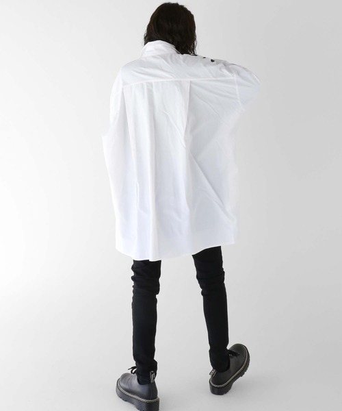 minsobi(ミンソビ)の「レタリングナイロンシャツ(シャツ/ブラウス・メンズ・ホワイト/ブラック・FREE)」の16枚目の写真