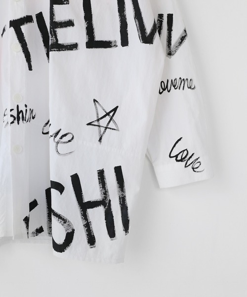 minsobi(ミンソビ)の「レタリングナイロンシャツ(シャツ/ブラウス・メンズ・ホワイト/ブラック・FREE)」の22枚目の写真