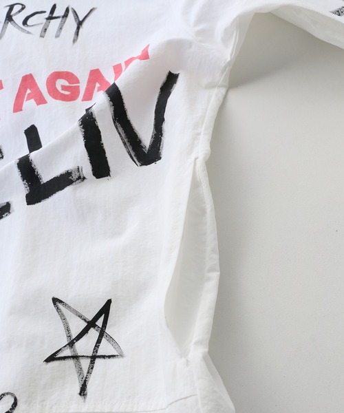 minsobi(ミンソビ)の「レタリングナイロンシャツ(シャツ/ブラウス・メンズ・ホワイト/ブラック・FREE)」の21枚目の写真