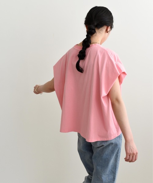 LHELBIE(レルビエ)の「ロゴフロッキーボックスTシャツ(Tシャツ/カットソー・レディース・チャコールグレー/ピンク/ホワイト・M)」の13枚目の写真