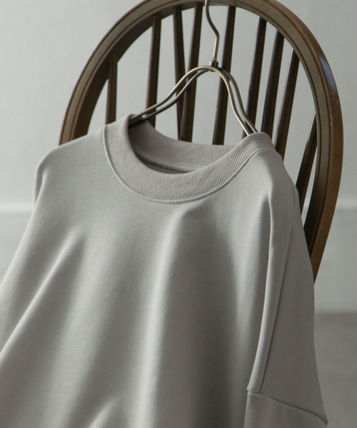 NILWAY（ニルウェイ）の「ヘビーTC裏毛ワイドスリーブスウェット（スウェット・メンズ・ブラック/ネイビー/オフホワイト/ブルー/グリーン/グレイッシュベージュ/ライトグレー・SMALL/MEDIUM/LARGE）」の22枚目の写真