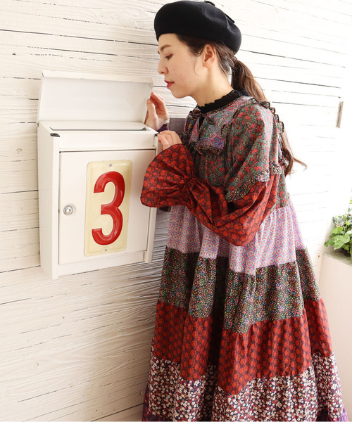 f*1様 新品未使用❗️ゴートゥーハリウッド　アンティークパッチワークPTワンピ 新品未使用❗️ゴートゥーハリウッド アンティークパッチワーク