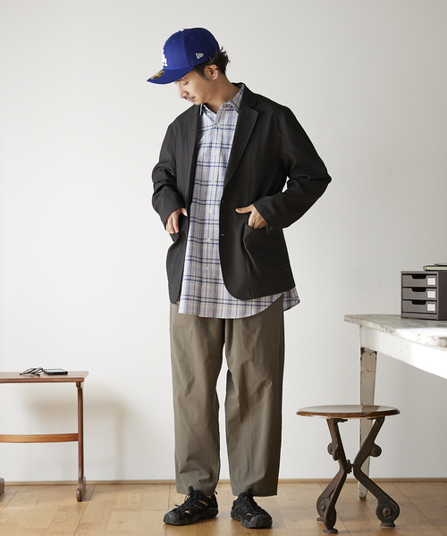 JOURNAL STANDARD relume(ジャーナルスタンダード レリューム)の「サッカー ボクシージャケット(テーラードジャケット・メンズ・ブラック/ベージュ/ブルー・SMALL/MEDIUM/LARGE)」の6枚目の写真