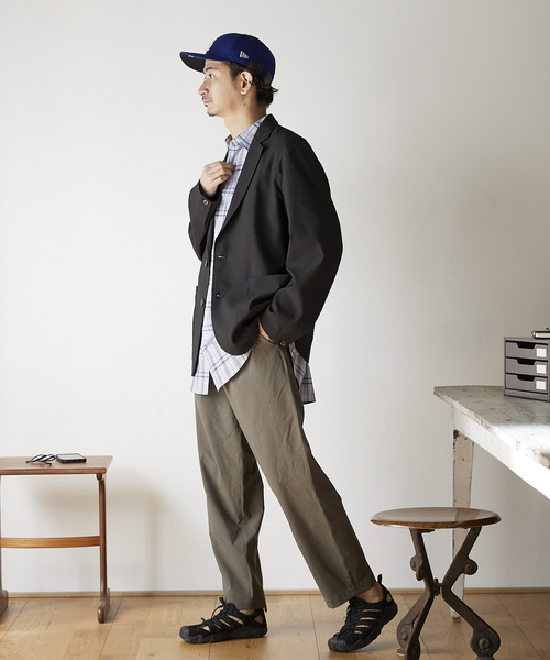 JOURNAL STANDARD relume(ジャーナルスタンダード レリューム)の「サッカー ボクシージャケット(テーラードジャケット・メンズ・ブラック/ベージュ/ブルー・SMALL/MEDIUM/LARGE)」の7枚目の写真