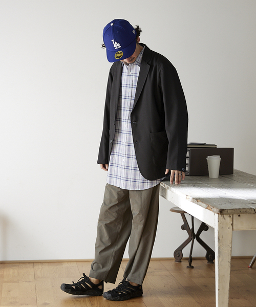 JOURNAL STANDARD relume(ジャーナルスタンダード レリューム)の「サッカー ボクシージャケット(テーラードジャケット・メンズ・ブラック/ベージュ/ブルー・SMALL/MEDIUM/LARGE)」の8枚目の写真
