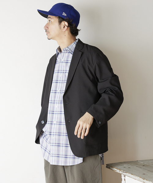 JOURNAL STANDARD relume(ジャーナルスタンダード レリューム)の「サッカー ボクシージャケット(テーラードジャケット・メンズ・ブラック/ベージュ/ブルー・SMALL/MEDIUM/LARGE)」の13枚目の写真