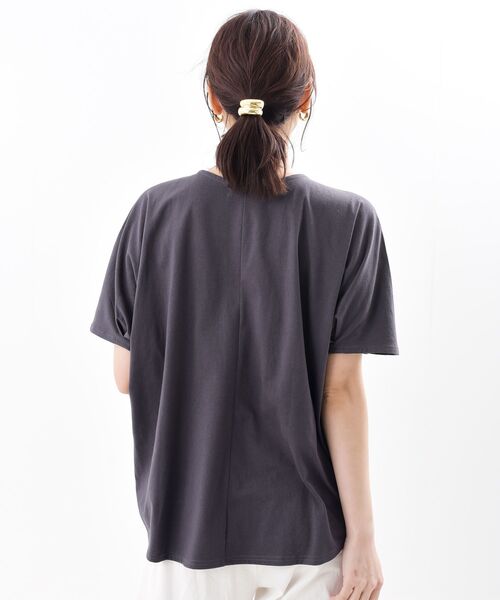 rps(アールピーエス)の「3D刺繍レース袖タックプルオーバー(Tシャツ/カットソー・レディース・マスタード/オフホワイト/チャコールグレー・M/フリー)」の4枚目の写真