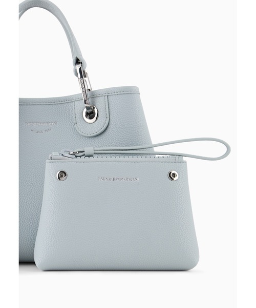 美品 アルマーニ イタリア製 ダウン ティアードフリル 細見え リボン グレー EMPORIO ARMANI（エンポリオアルマーニ）の「【エンポリオ